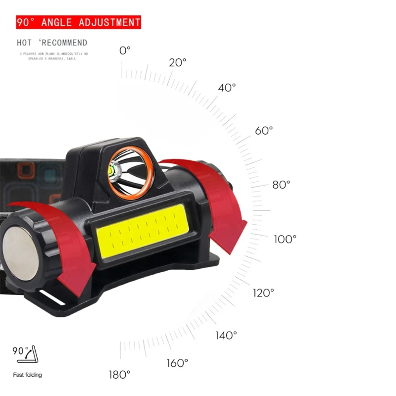 

Bright USB Rechargeable Headlight USB Flash Charging Waterproof Rechargeable Bright Motion Sensor Headlamp D0LB