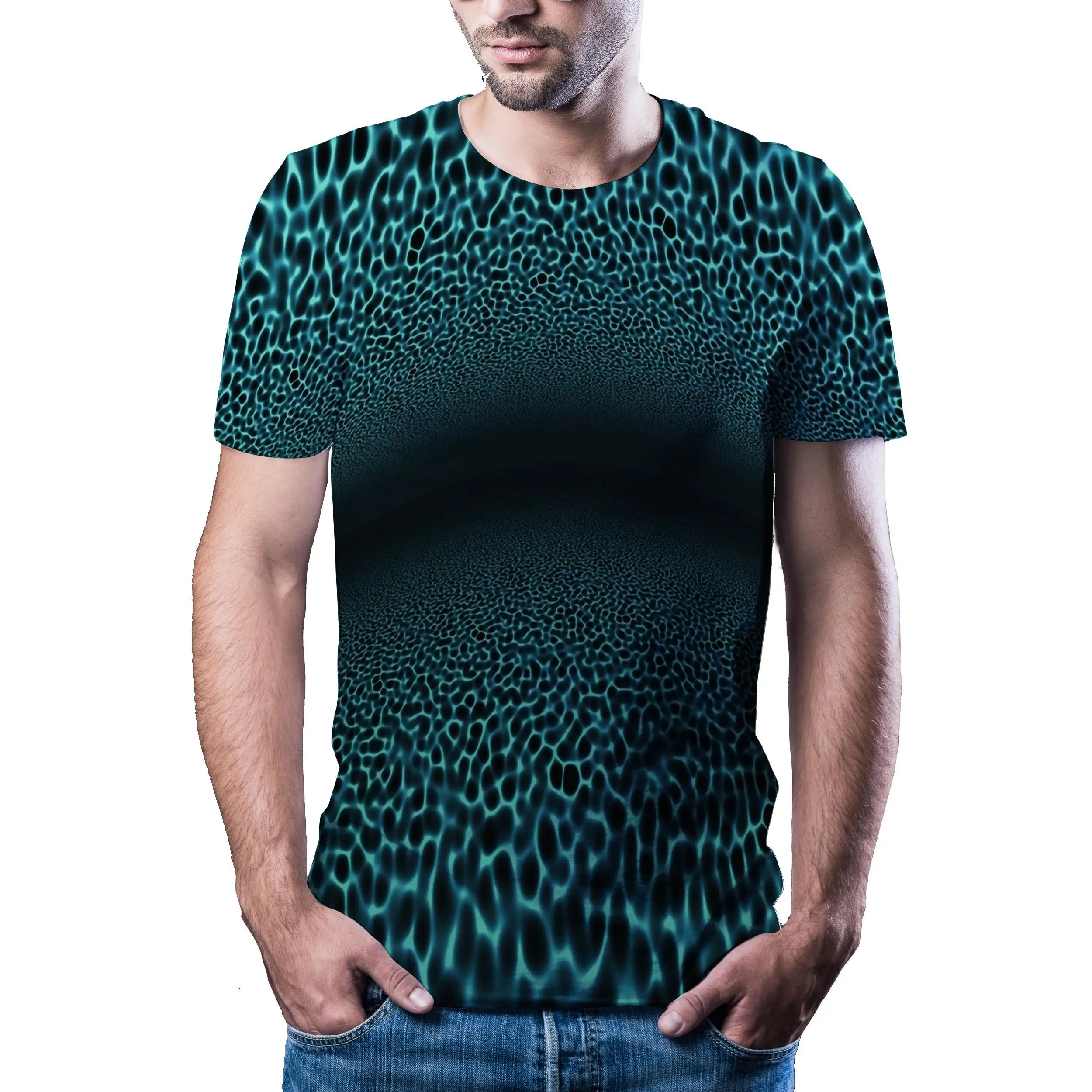 

2020 New Summer Men 'S Abstract 3d Pattern Casual T -Shirt Fashion T -Shirt 3d Printing Quick Drying T -Shirt