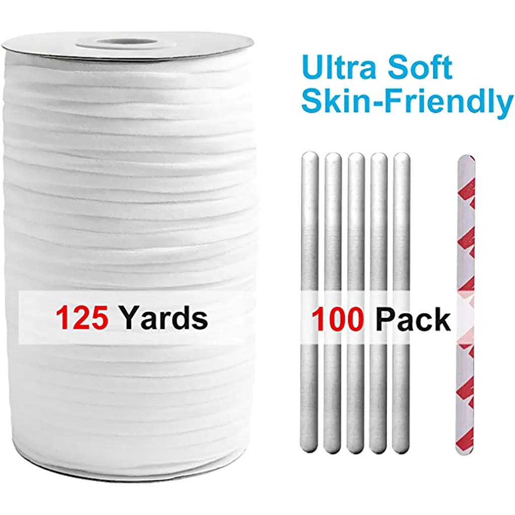 Эластичная лента 125 ярдов + 100 шт. набор алюминиевых полос маска с эластичной