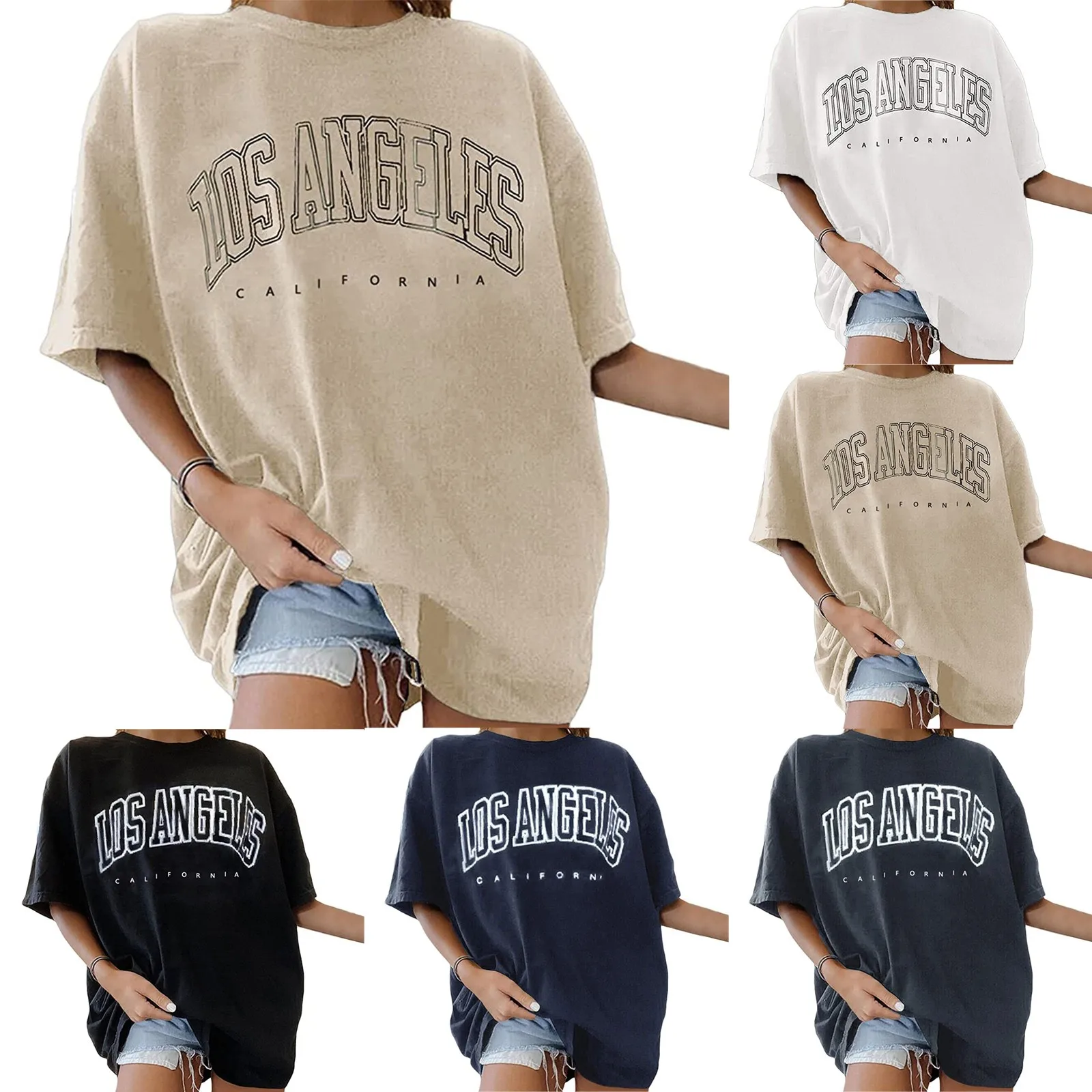 

Women's Vintage Print Blouses Ladieso Neck Oversized Fashion Loose Short Sleeve Blouse Casual Tops Рубашка Женская #G1