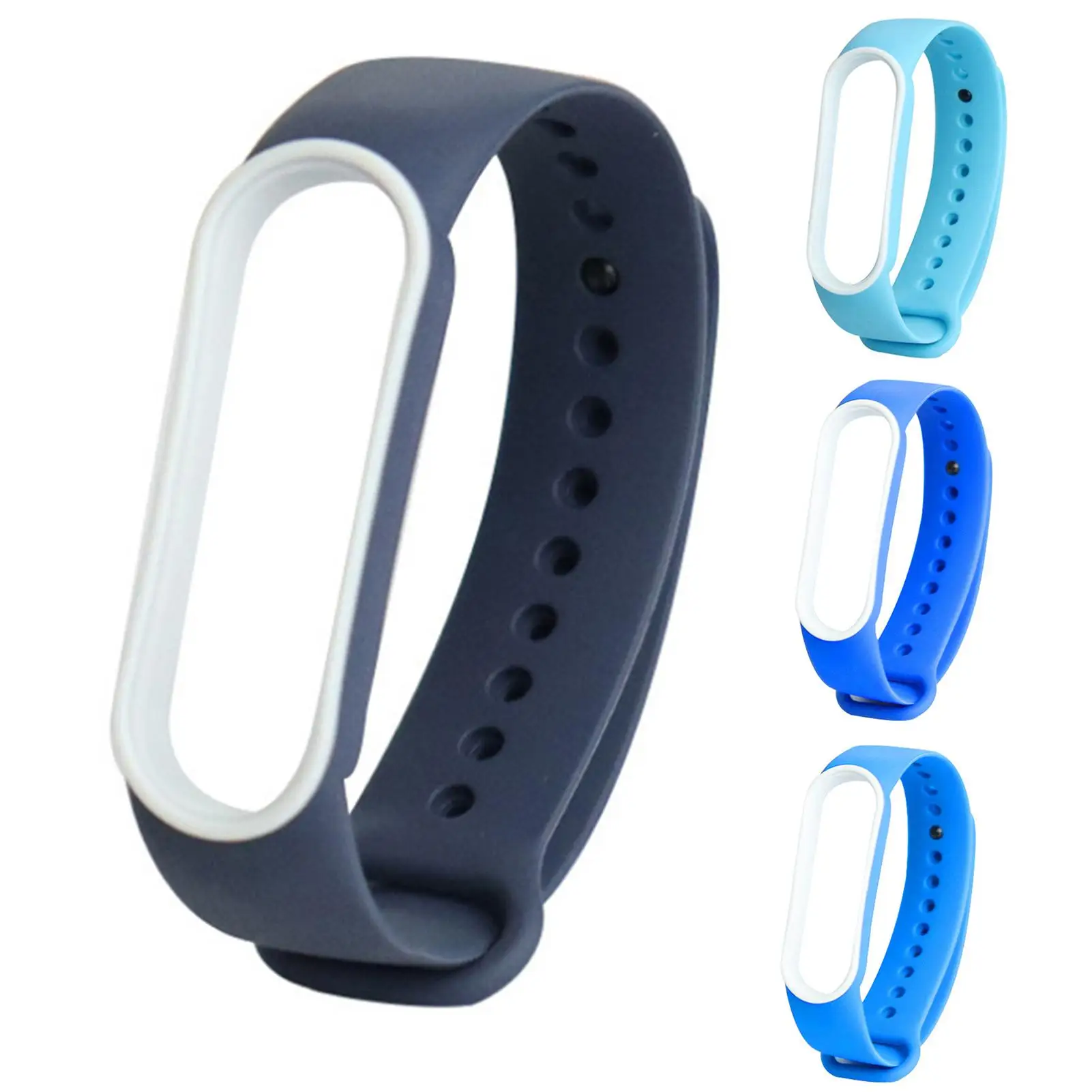 

Double Color Strap For Xiaomi Mi Band 4 5 3 Strap Replacement Wrist Straps Bracelets Silicone Watch Band for Miband 3/4/5