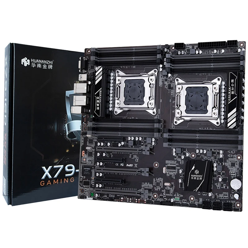 Материнская плата HUANANZHI материнская с двумя процессорами Intel LGA 2011 E5 2689 2670 V2 DDR3