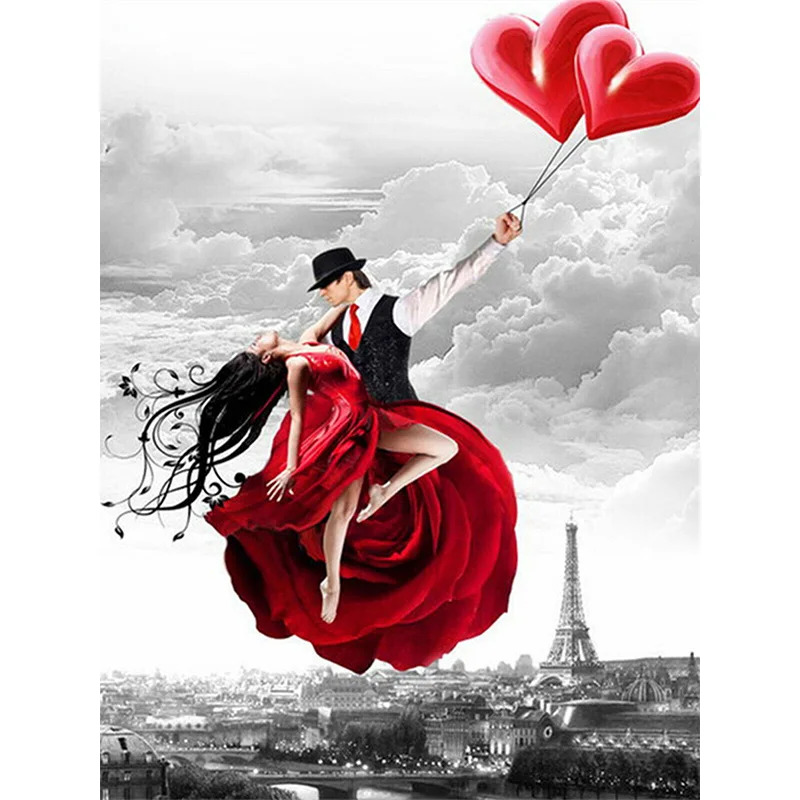 Алмазная живопись с сердцем пары алмазная вышивка 5D сделай сам полная