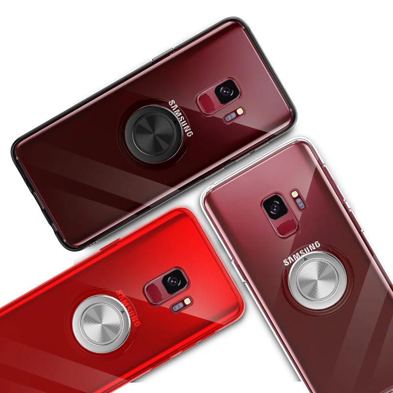 Прозрачный ТПУ чехол для Samsung Galaxy S9 S8 Plus Note 9 8 противоударный мягкий автомобильный