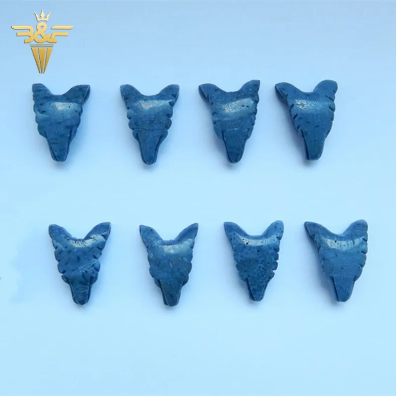 Оптовая продажа драгоценный камень высокое качество ручная резьба синий коралл