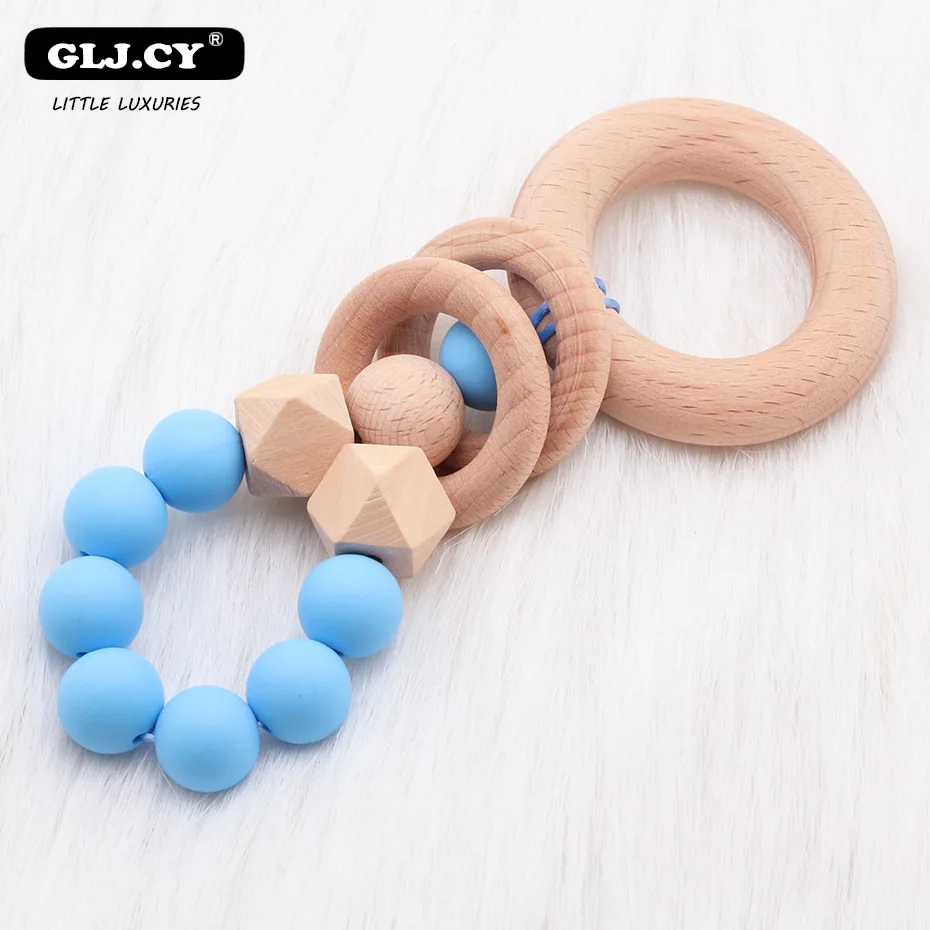 Новинка детский подарок погремушка из натурального бука деревянная игрушка