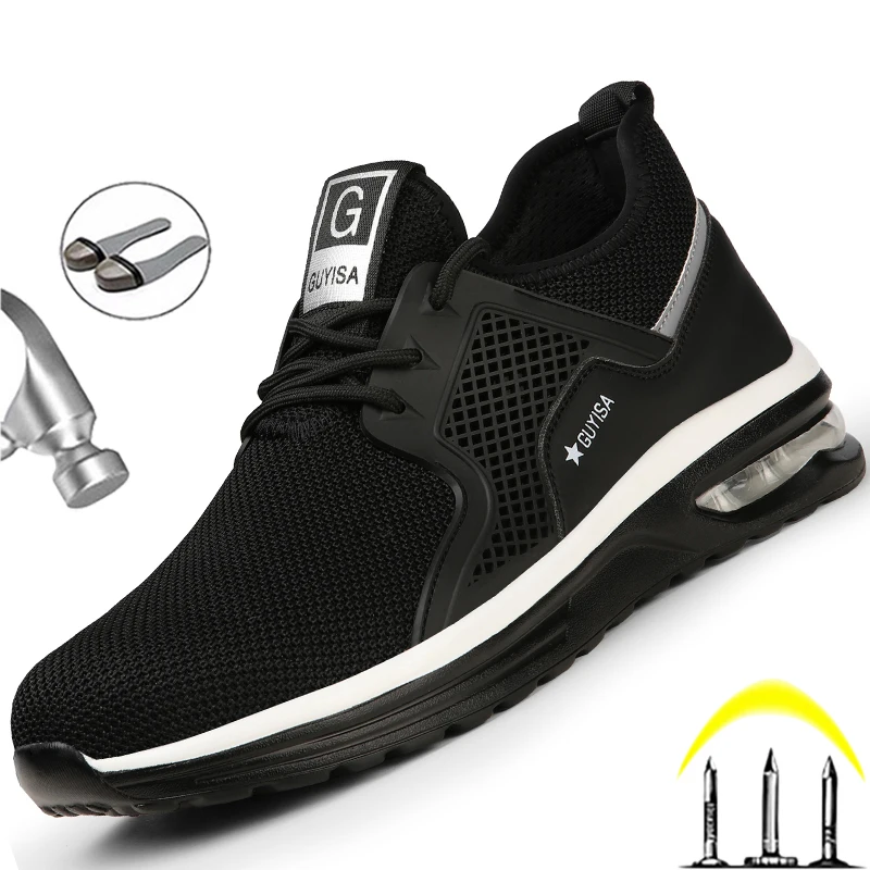 

Safety Footwear Man Work Sneakers Puncture-Proof Work Shoes Indestructible Safety Shoes Men Boots Steel Toe Shoes Dropshipping