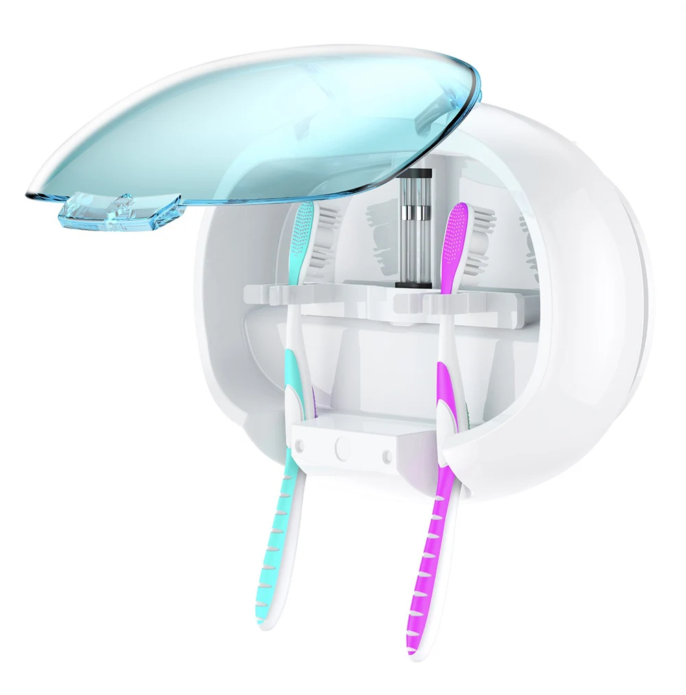 

Antibacteria UV Light Toothbrush Sterilizer Wall-Mounted Lamp Disinfection Toothbrush Box Portable Ultraviolet Toothbrush Box