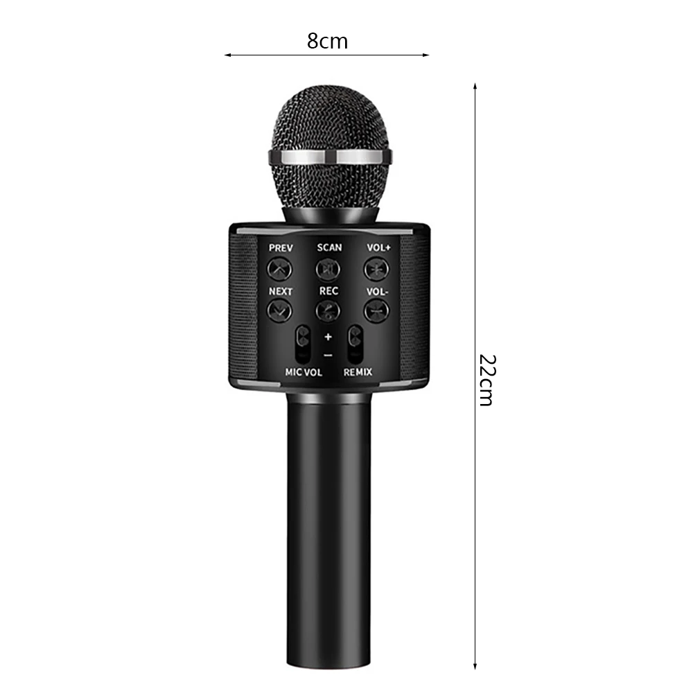 K-Song Bluetooth беспроводной микрофон динамик профессиональный ручной караоке микрофон музыкальный плеер для вокала, с рекордером KTV Mic