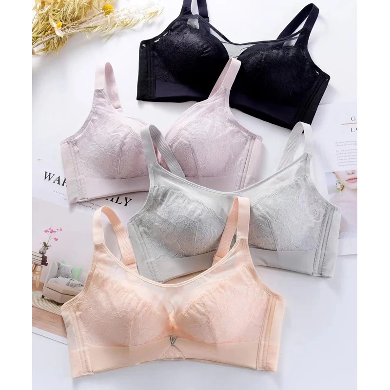 

Summer Underwear No Steel Ring Big Chest Show Small Bra Large Size Gathered Together To Close The Auxiliary Breast