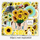 50 наклеек в виде подсолнуха You Are my Sunshine, ПВХ наклейка для сделай сам, скрапбукинг, ноутбук, автомобиль, чемодан, желтая игрушка Vsco Girls