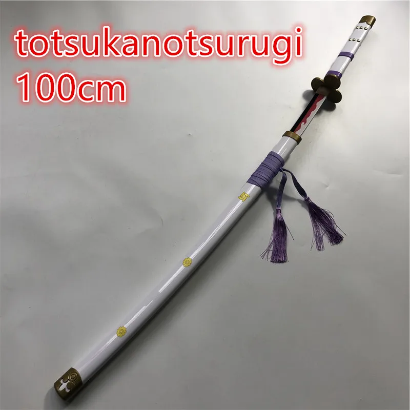 1:1 Anime Cosplay Kozuki Oden Totsukanotsurugi sword Roronoa Zoro Sword Weapon Wood Ninja Knife Samurai Prop Toys 100cm |