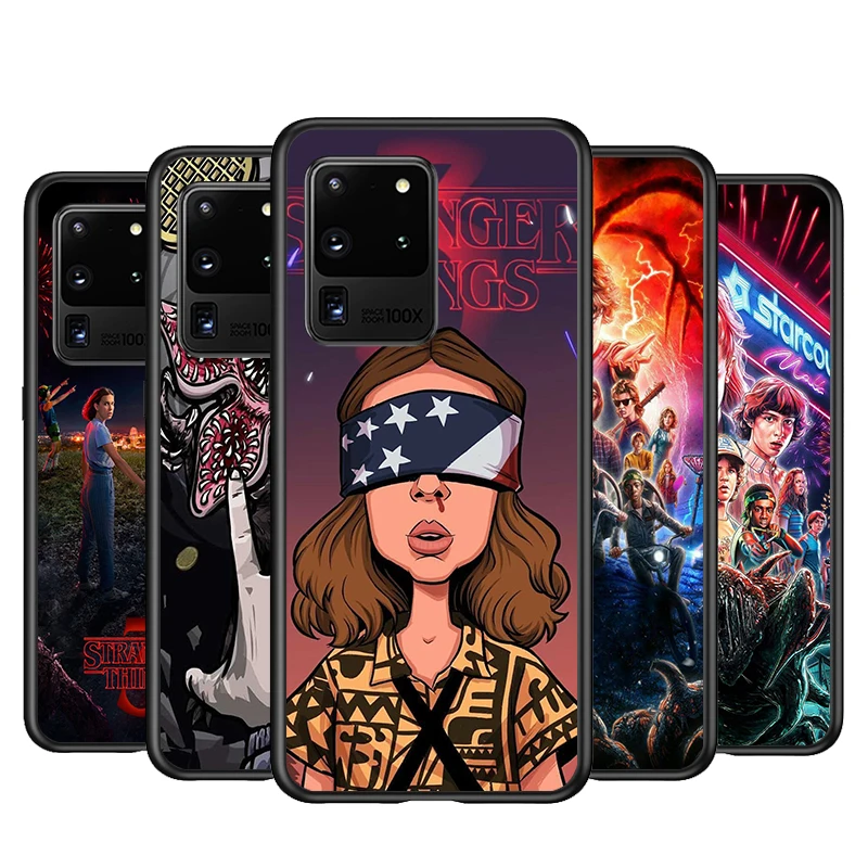

Stranger things For Samsung Galaxy F12 F62 F41 F22 F32 F42 F52 Note 20 10 Pro Plus Lite 9 8 Ultra Black Phone Case