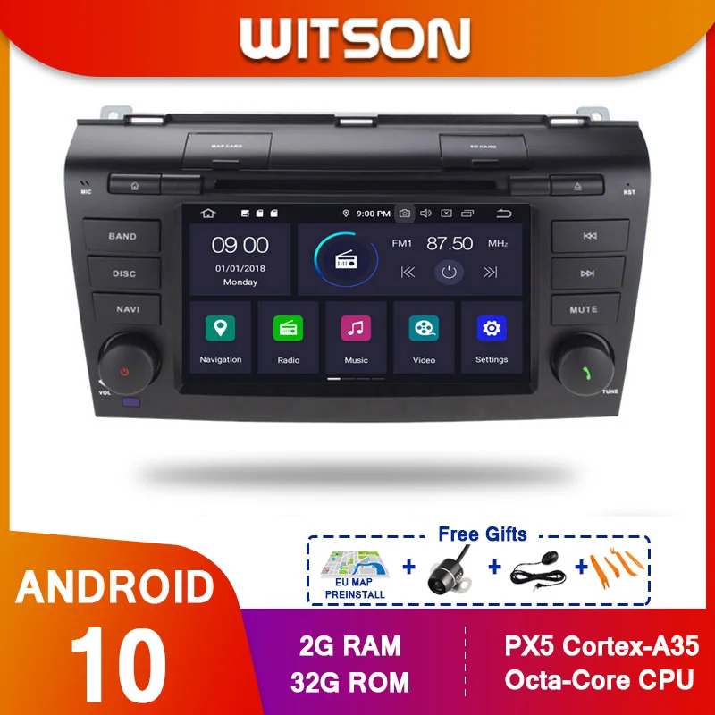 Автомобильный DVD-плеер WITSON Android 10 0 2 Din для MAZDA 3 2003-2009 4 Гб ОЗУ 32 ПЗУ сенсорный экран