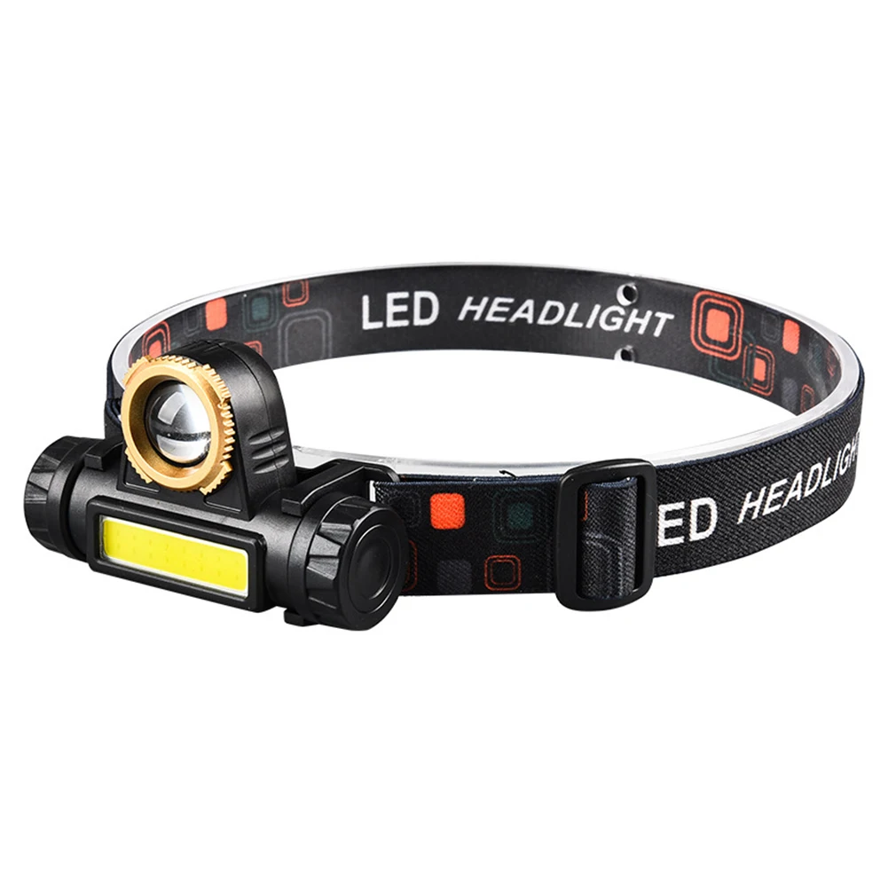 

LED Bike Aluminum Alloy Zoomable Headlight 2 Modes Waterproof Rechargeable Camping Climbing Bicycle Warning Torch Headlamp
