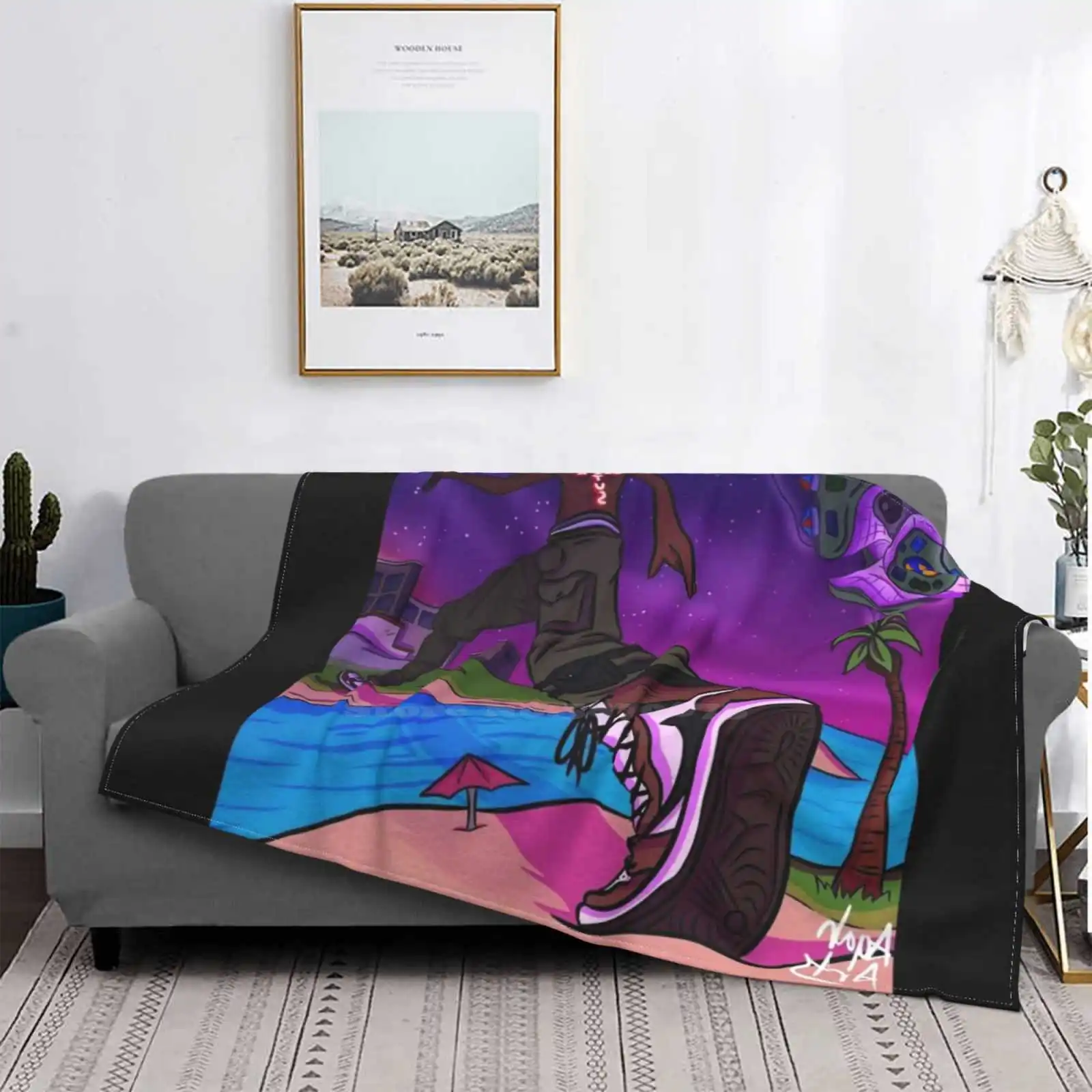 

Manta suave de Travis Cross The River para decoración del hogar, ropa de cama de todos los tamaños, Lil Uzi Vert Playboicarti Ka