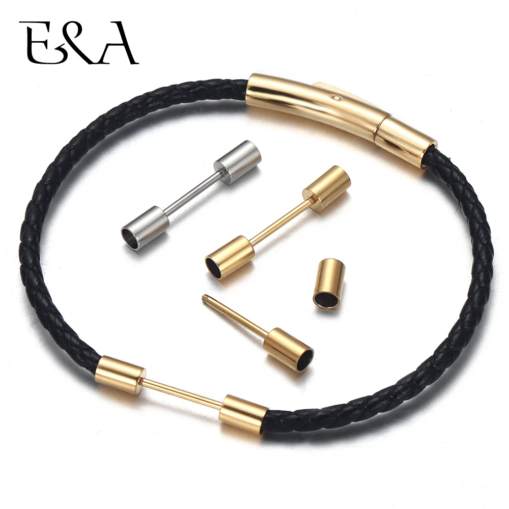 

2pieces Stainless Steel Removable Connector Hole 3mm for Pan Bracelet Jewelry Making DIY Accessories