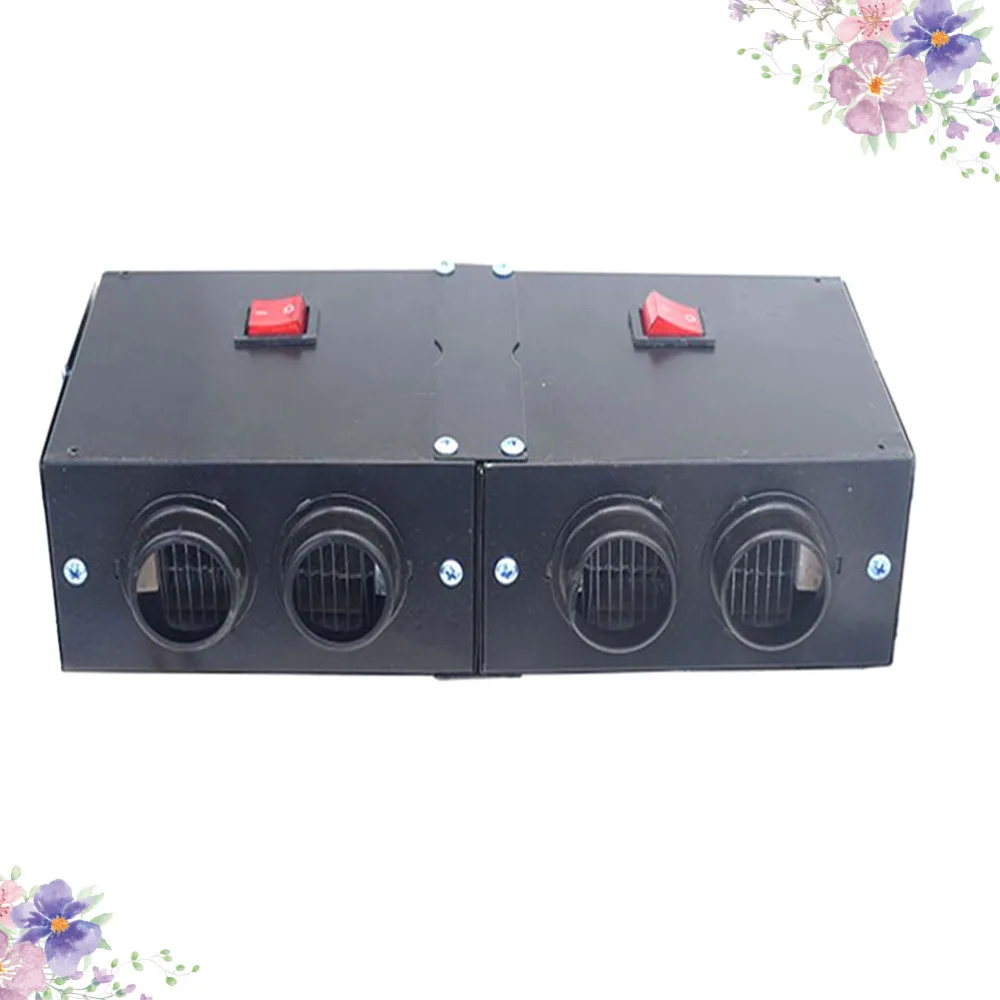 

500W Car Vehicle Defroster Heater Portable Car Heater Warmer Snow Defogger Auto Anti-fog Safe Driving Cleaner (4 Hole 24V 500W)