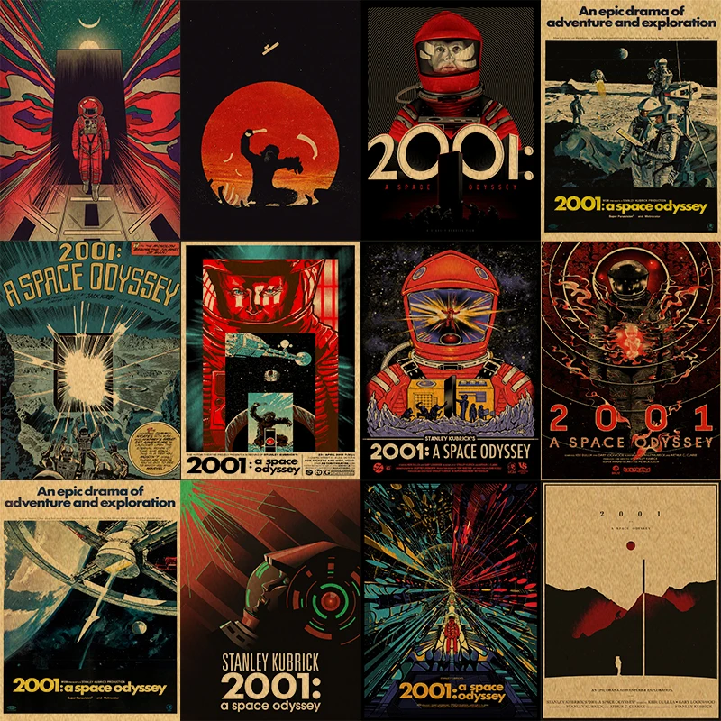 

New Sci-fi 2001 A Space Odyssey Space Capsule Retro Vintage Classic Movie Poster Kraft Poster Canvas Wall Sticker Home Decor