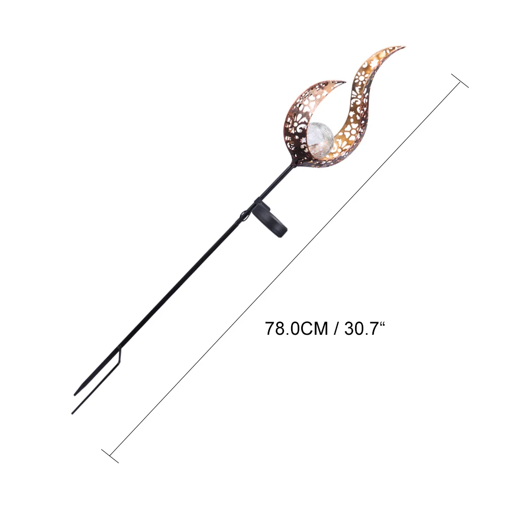 

Solar LED Flame Light Retro Iron Garden Lawn Lamp Outdoor Garden Landscape Decor Lighting Flame Solar Lights Warm White