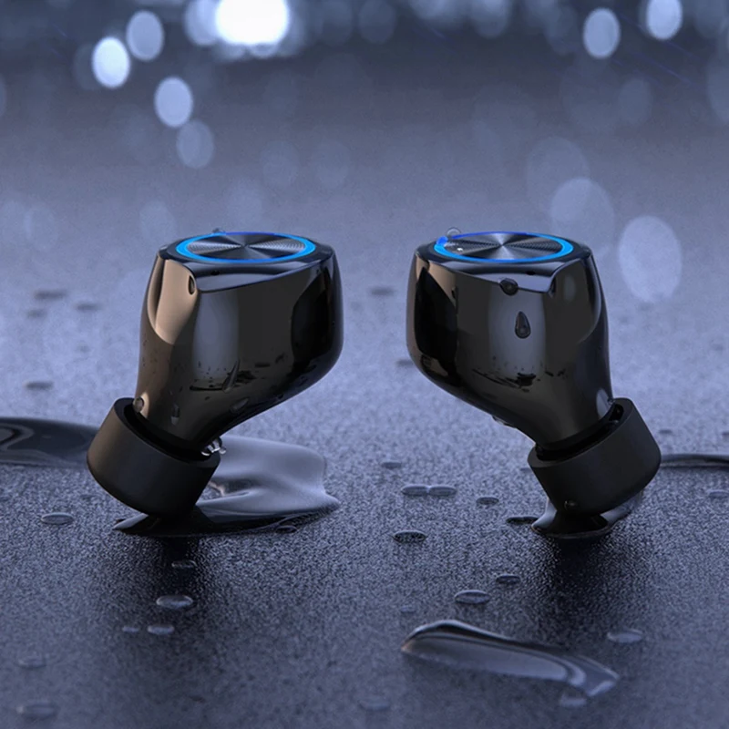 Tws90 Bluetooth 5.0 Wireless Headset Waterproof Sports Hifi Stereo Headset Digital Display Bluetooth Headset