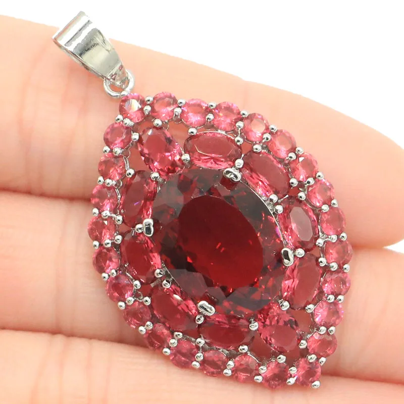 46x26 мм супербольшой Европейский дизайн малиновый родолит гранат свидание