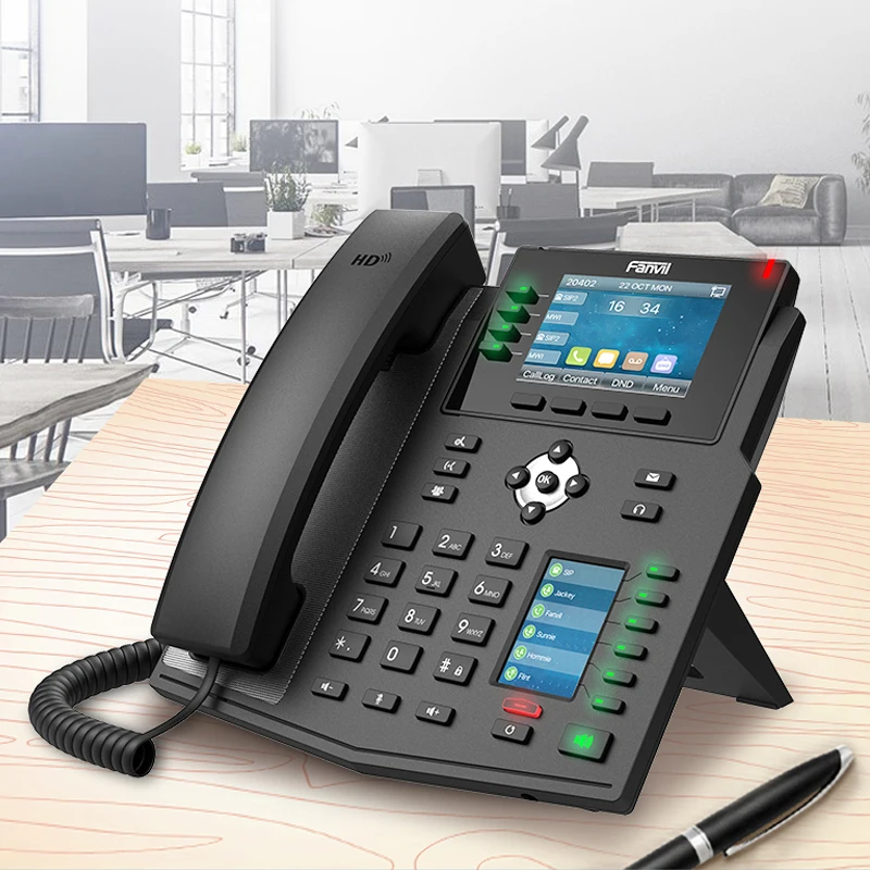 Fanvil высококлассный ip-телефон X5U WiFi телефон для офиса предприятия поддержка