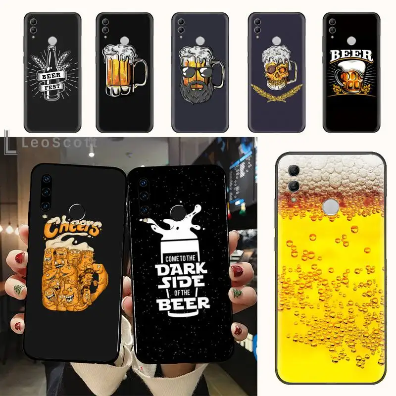 

Fun beer art painting Phone Case For Huawei honor Mate 10 20 30 40 i 9 8 pro x Lite P smart 2019 nova 5t