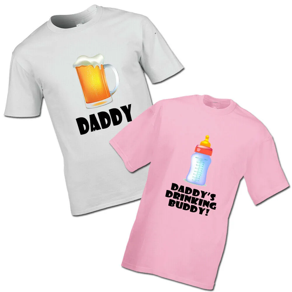 Папа и надписью Daddy's собутыльника футболка Father's Day папы ребенка мамы сына