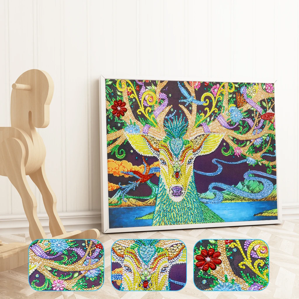 

Алмазная живопись с жирафом, мозаика ручной работы 5D особой формы, для творчества, украшение для дома