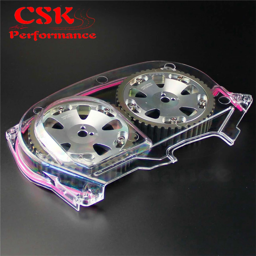 Прозрачная крышка ремня ГРМ + зубчатый шкив для Mitsubishi Lancer EVO 9 IX 4G63 |