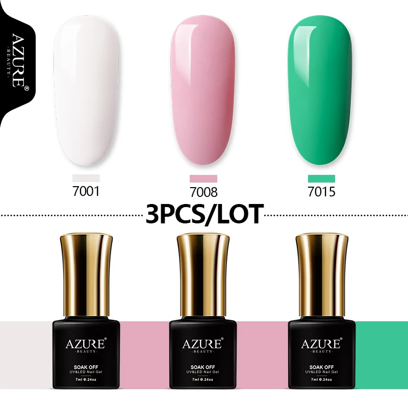 AZURE BEAUTY Гель-лак для ногтей Гель-лак UV Led Soak Off 4 шт./лот Гибридный лак комплект гель-лака Vogue лазурный гель лак-эмаль для ногтей - Цвет: 9