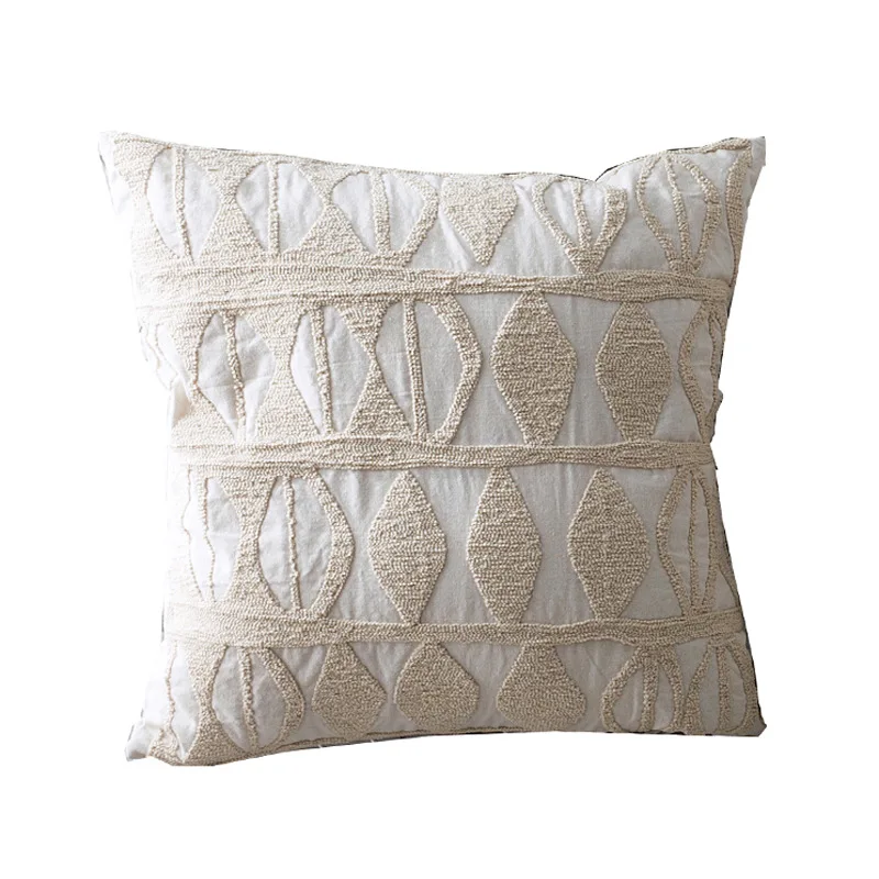 

Nordic Style Cotton Cushion Cover 50x50cm Rope Embroidered Pillow Cover home decor pillows For Home funda almohada Dropshipping