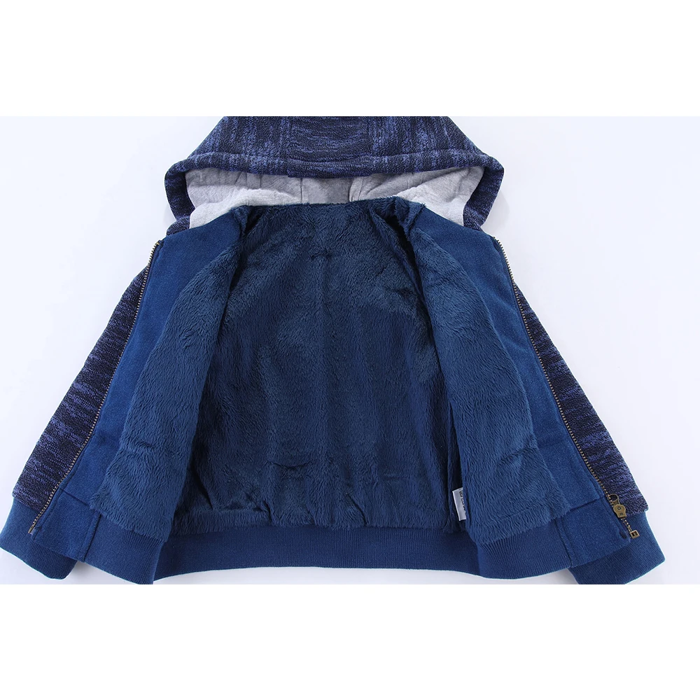 Mudkingdom Winter Jackets for Boy Children's Clothing Hooded Fur Lined Warm Outerwear Windbreaker Kids Coats Toddler Clothes