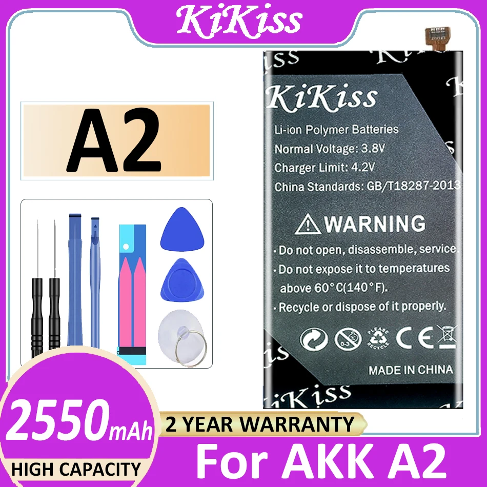

2550mAh KiKiss Replacement Battery for AKK A2 battery batterij
