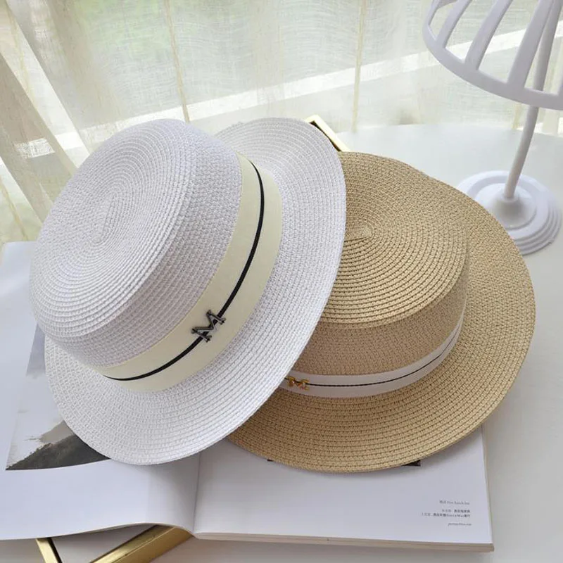 Шляпы для женщин женская шляпа от солнца летняя соломенная с буквой M летние