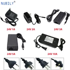 Светодиодный адаптер Зарядное устройство 24V Питание 3a 5a 6a 10a трансформатор с 5,5x2,1 мм разъем питания постоянного тока для 5050 3528 светодиодный ленты CCTV проекта