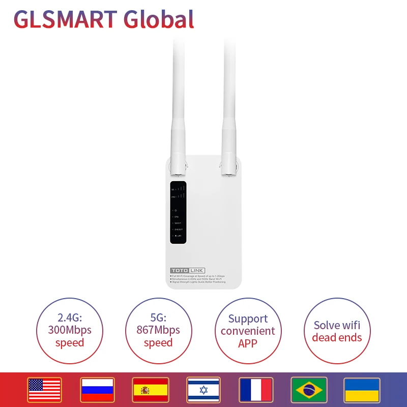 Wi-Fi репитер AC1200 TOTOLINK EX1200M 2 4/5 ГГц с двойной антенной | Компьютеры и офис