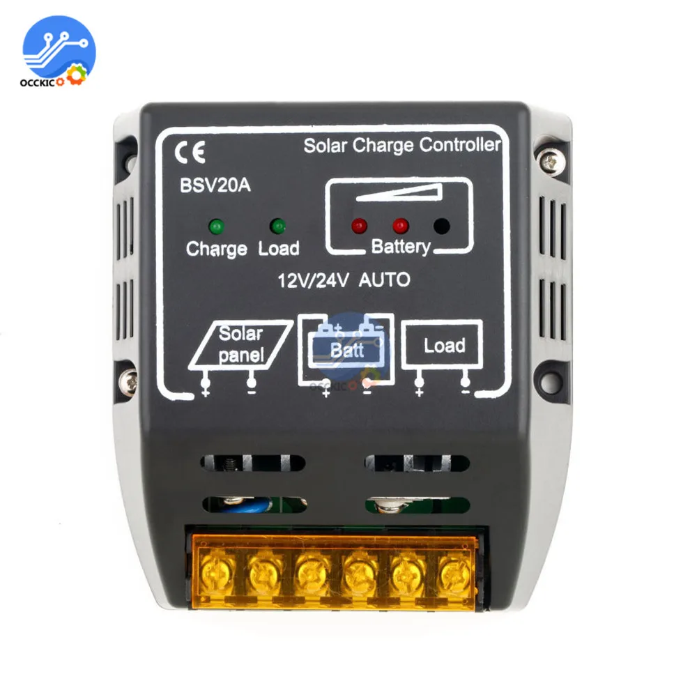 12V/24V 20A Солнечный Зарядное устройство контроллера Панели солнечные Батарея