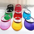 Взрослые уличные пляжные кепки с защитой от УФ, ветрозащитные прозрачные козырьки для езды на велосипеде, повседневные пластиковые пустые шапки из ПВХ без шапок