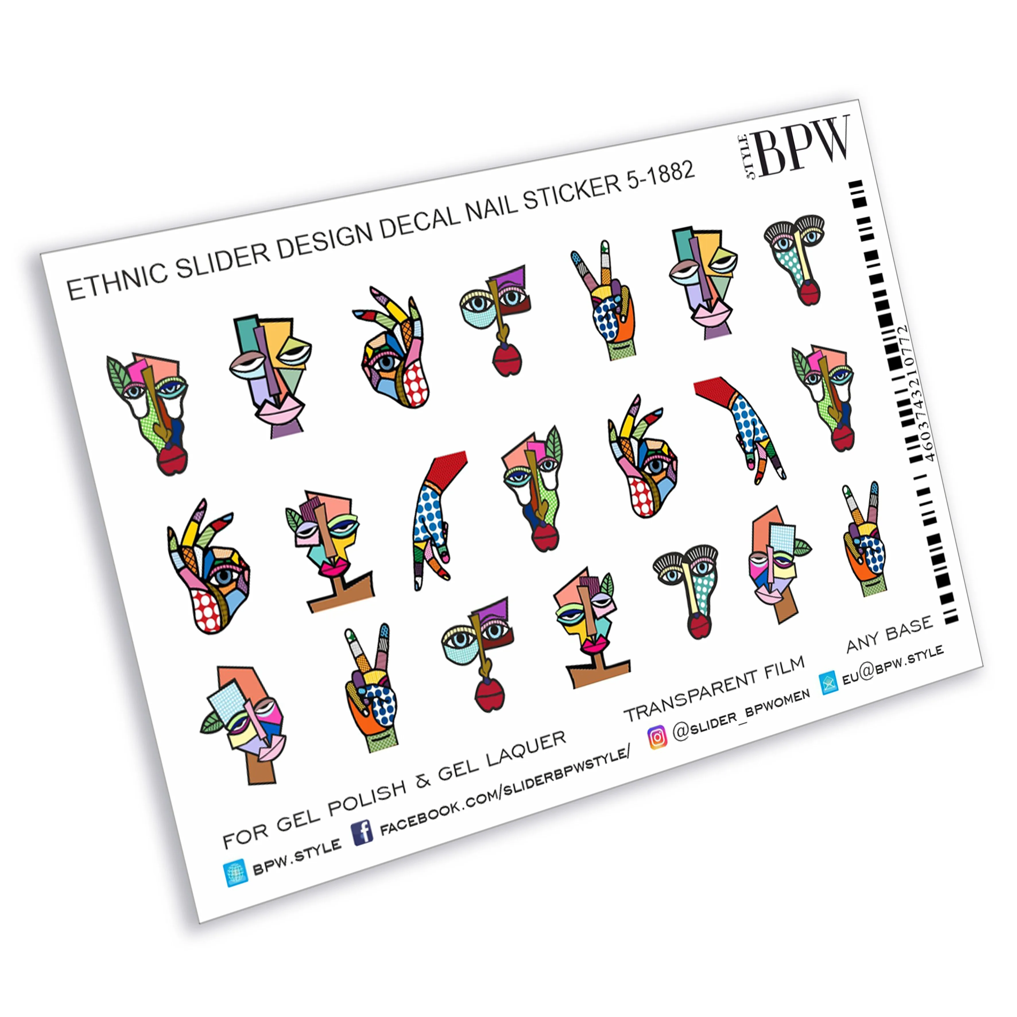 BPW.style, Слайдер-дизайн Абстракция лица и руки, sd5-1882