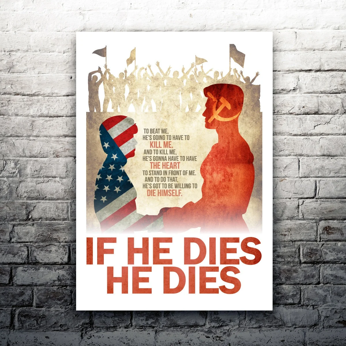 

If He Dies He Dies Rocky Metal Vintage Tin Sign Pin Up Shabby Chic Decor Metal Signs Vintage Bar Decoration Metal
