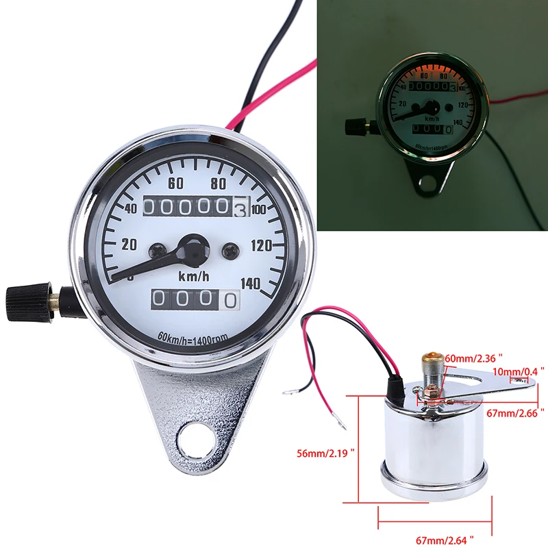 Posbay мотоцикл одометр манометр LED 12V сигнал задний свет мотокросса для Suzuki Harley Honda