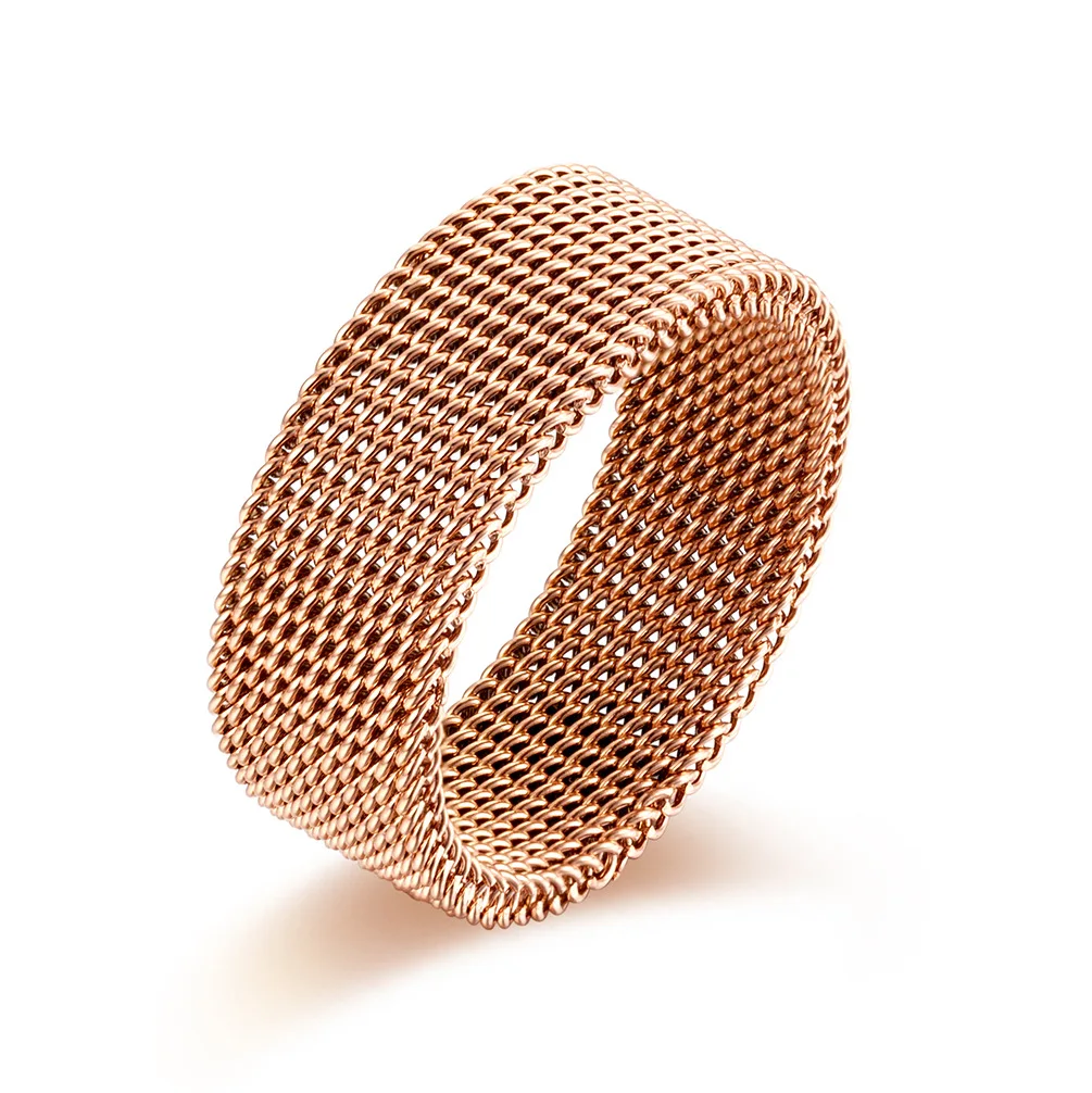 

Vintage Men Punk Gothic Finger Rings 2022 Trend Rose Gold Massive Ring Titanium Steel Jewelry anillos plata mens jewellery