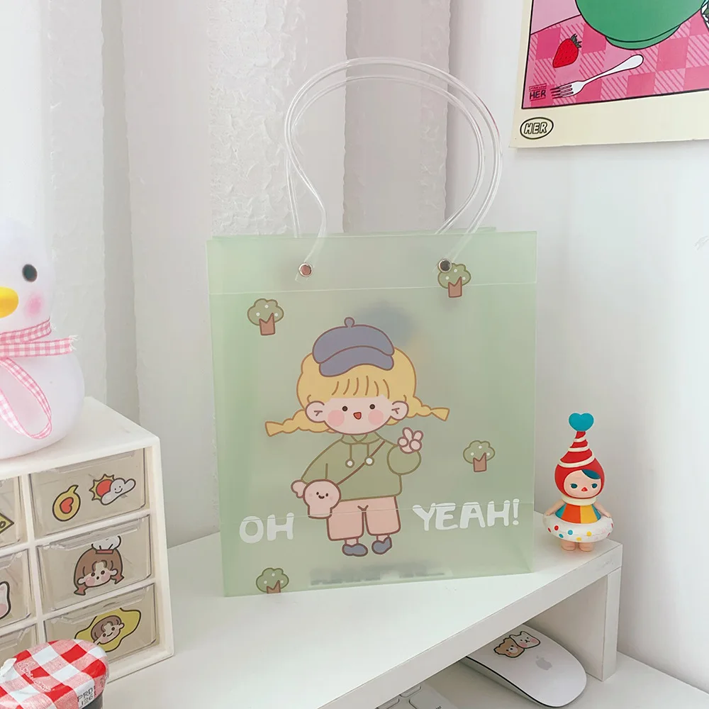

Kawaii Cartoon Internet Celebrity Bear Shopping Bag Girlish Heart Gift Bag Storage Bag New Style Fashion Korean Style Hot Sale