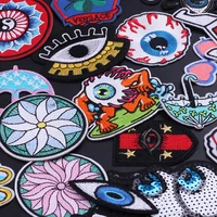 eyes embroidered patches for clothing thermoadhesive badges mandala flower patterned patch stickers for fabric clothes appliques