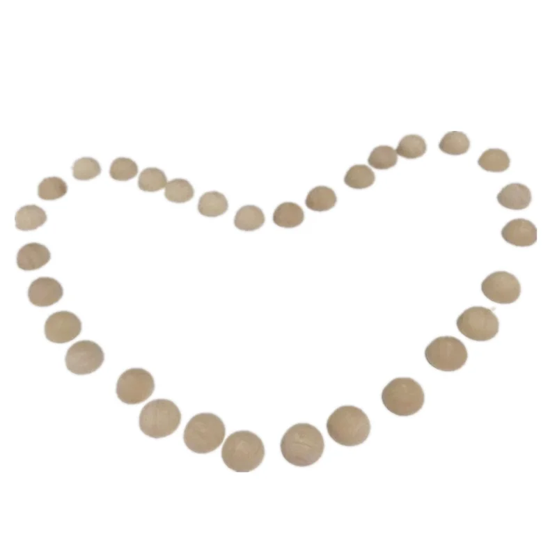 100 шт. 12 мм деревянных бусин полумячи незаконченные круги мини-шарики для рукоделия на Рождество.