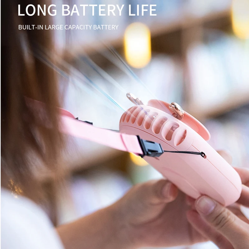 Портативный Электрический мини вентилятор USB Перезаряжаемый подвесной кулер для