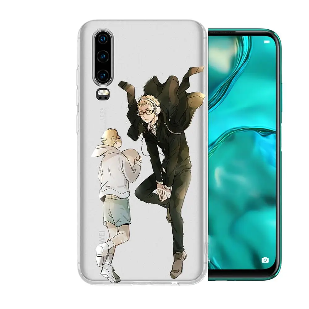 

Kei Tsukishima Haikyuu Anime Transparent Clear Phone Case For Huawei Honor 20 10 9 8A 7 5T X Pro Lite 5G Etui Coque Hoesjes C