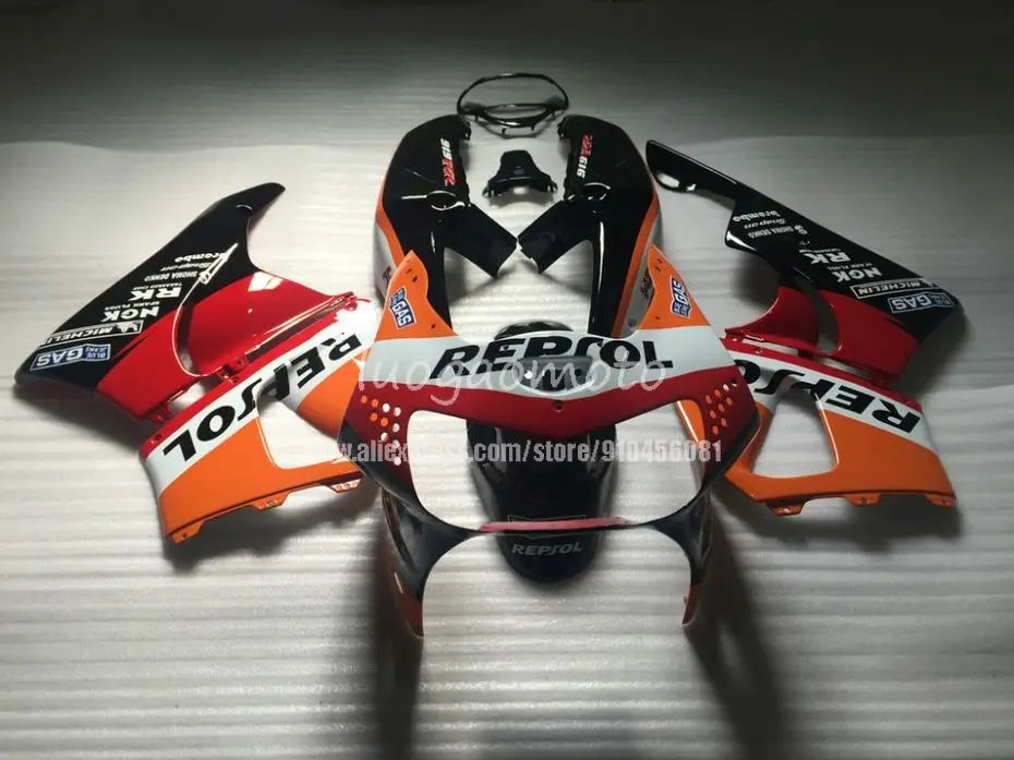 

Обтекатели REPSOL комплект для HONDA CBR900RR 919 1998-1999 оранжевые коврики для CBR900 RR 919 RR 98-99 Кузов мотоцикла
